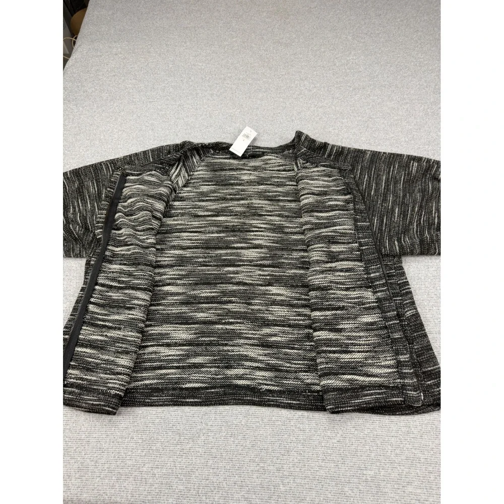 Banana Republic Factory Womens L Space Dye Short Sleeve Full Zip Jacket NWT